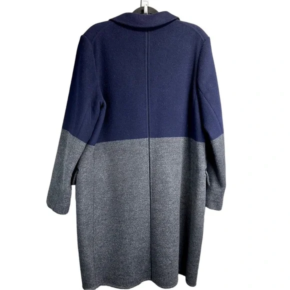 LAFAYETTE 148 NEW YORK Wool Cashmere Colorblock Trench Coat